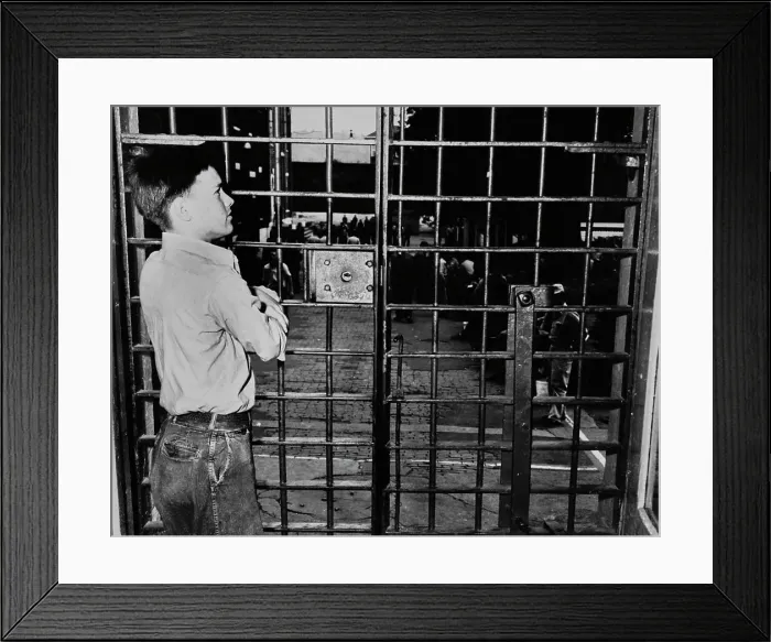 Framed Print : Teenager In Prison Cell Framed Print : Teenager In Prison Cell