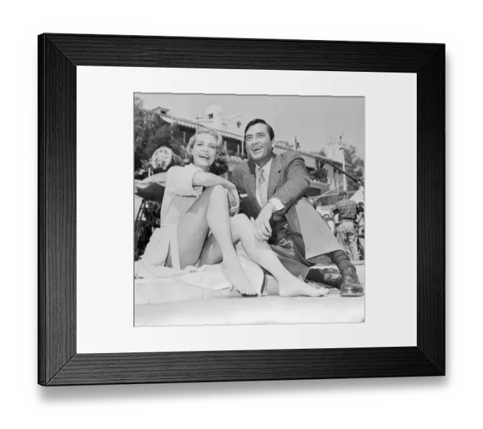 Framed Print : Lauren Bacall with Gregory Peck Framed Print : Lauren Bacall with Gregory Peck