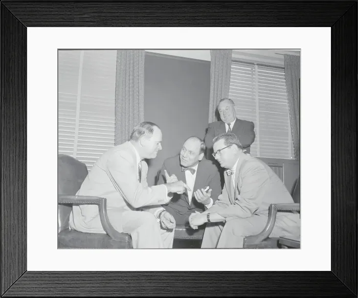 Framed Print : Joe Cairnes, E.J. Bavasi, John Murdough, and George Weiss Framed Print : Joe Cairnes, E.J. Bavasi, John Murdough, and George Weiss