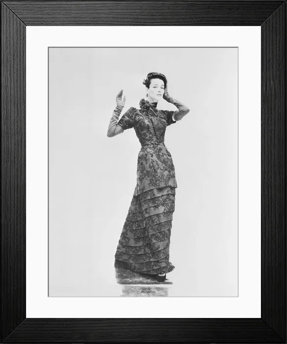 Framed Print : Model Wearing an Evening Gown Framed Print : Model Wearing an Evening Gown