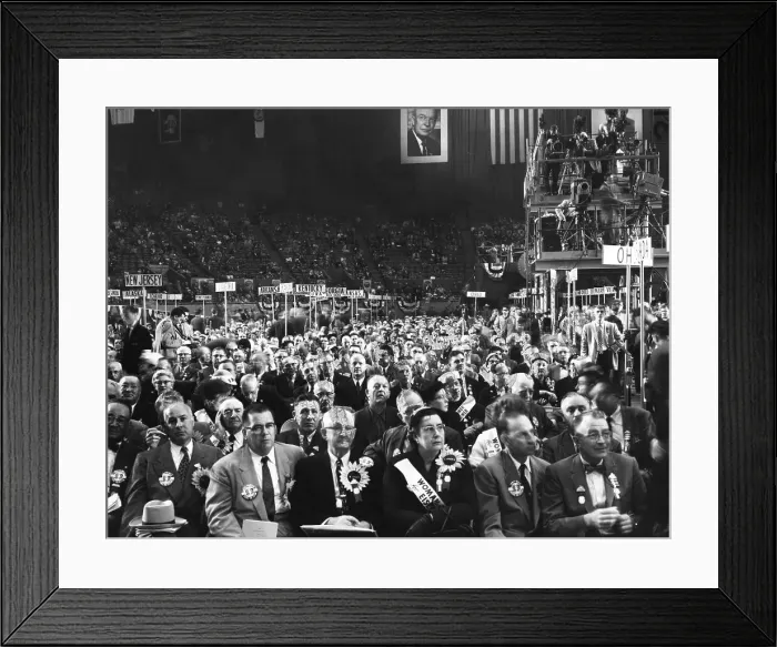 Framed Print : Audience Listens at Opening Day, GOP convention Framed Print : Audience Listens at Opening Day, GOP convention