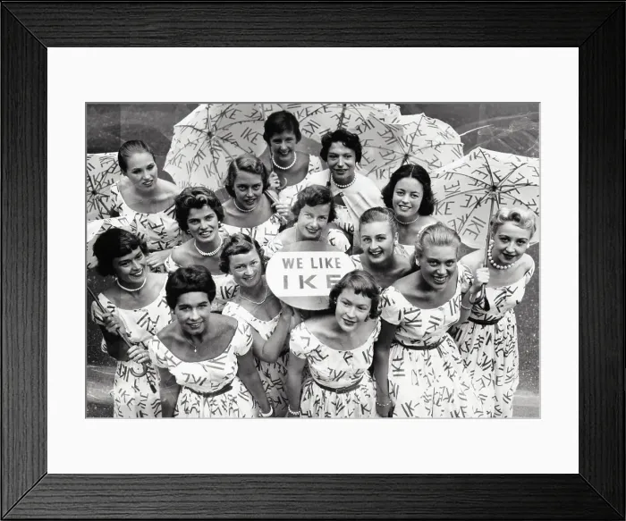 Framed Print : Women Showing Support for Eisenhower Framed Print : Women Showing Support for Eisenhower