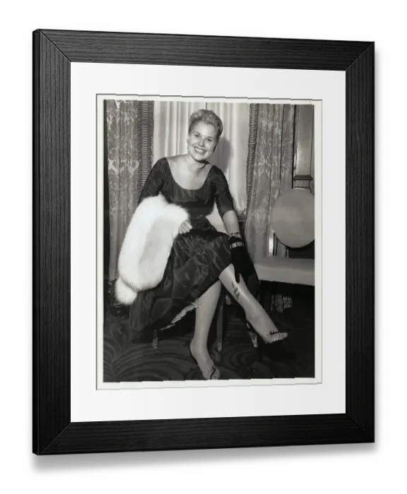 Framed Print : Women Displaying I Like Ike Stockings Framed Print : Women Displaying I Like Ike Stockings