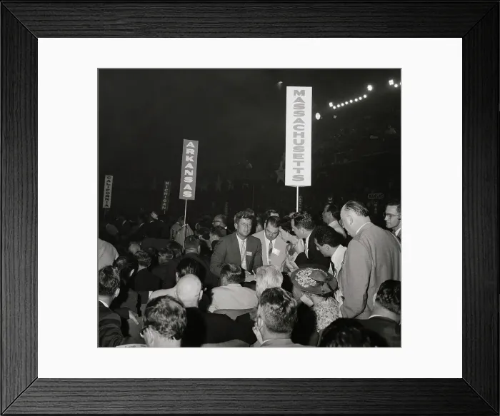 Framed Print : Senator John F Kennedy with Massachusetts Delegation Framed Print : Senator John F Kennedy with Massachusetts Delegation