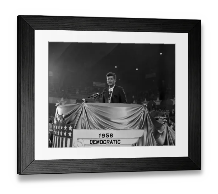 Framed Print : John F Kennedy Addressing Democratic Convention Framed Print : John F Kennedy Addressing Democratic Convention