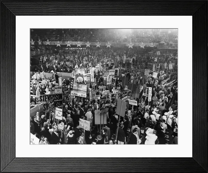 Framed Print : Floor of Democratic National Convention Framed Print : Floor of Democratic National Convention