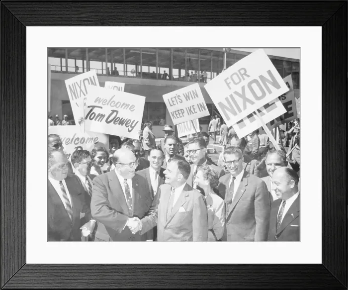 Framed Print : Leonard Hall Greets Thomas Dewey Framed Print : Leonard Hall Greets Thomas Dewey