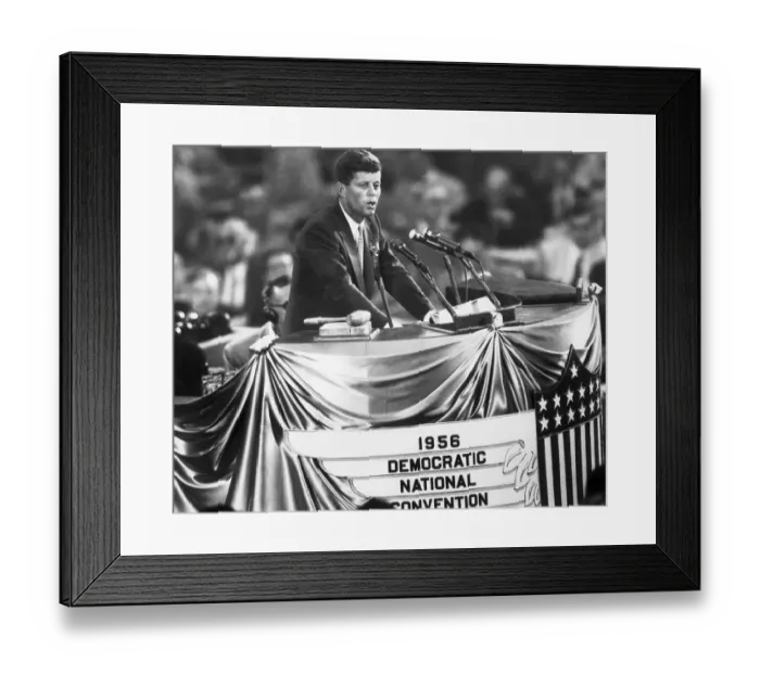 Framed Print : Senator John Kennedy Is On The Rostrum Framed Print : Senator John Kennedy Is On The Rostrum