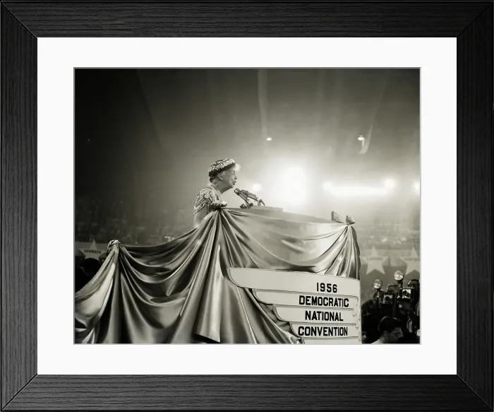 Framed Print : Eleanor Roosevelt Speaking at the 1956 Democratic National Convention Framed Print : Eleanor Roosevelt Speaking at the 1956 Democratic National Convention