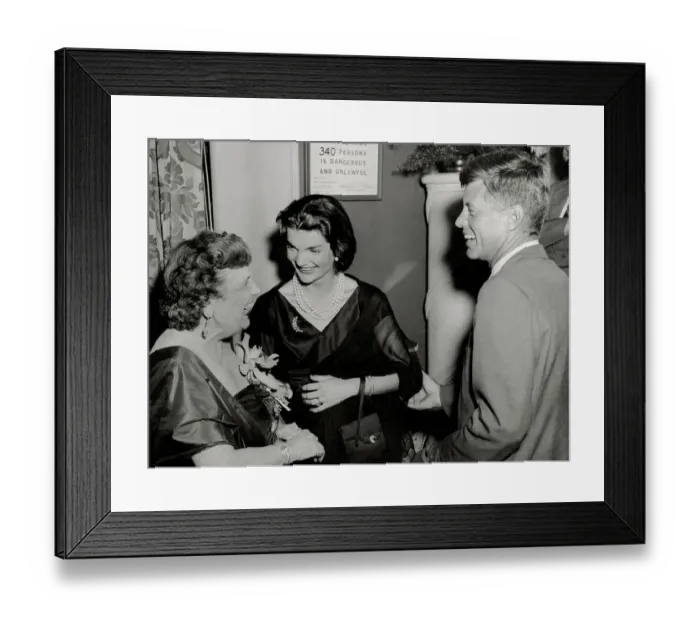 Framed Print : Jackie and John F Kennedy Laughing with Perle Mesta Framed Print : Jackie and John F Kennedy Laughing with Perle Mesta