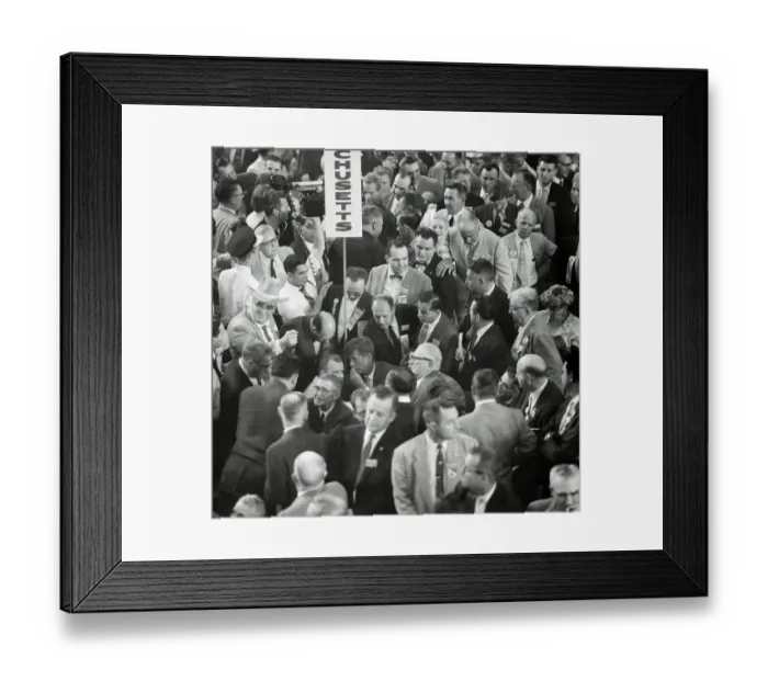 Framed Print : John F. Kennedy on Convention Floor Framed Print : John F. Kennedy on Convention Floor