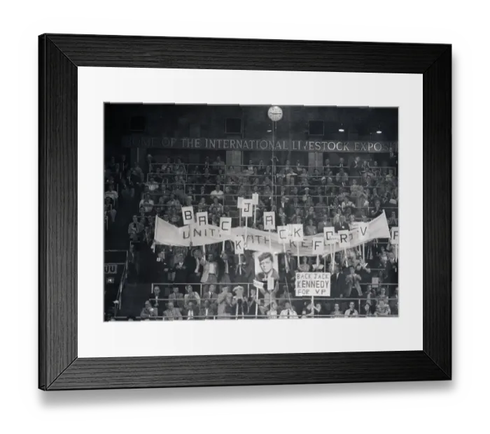 Framed Print : People Rallying for John F Kennedy for Vice President Framed Print : People Rallying for John F Kennedy for Vice President