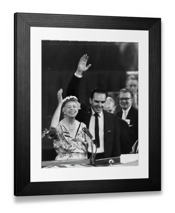 Framed Print : Eleanor Roosevelt And Frank Clement Framed Print : Eleanor Roosevelt And Frank Clement