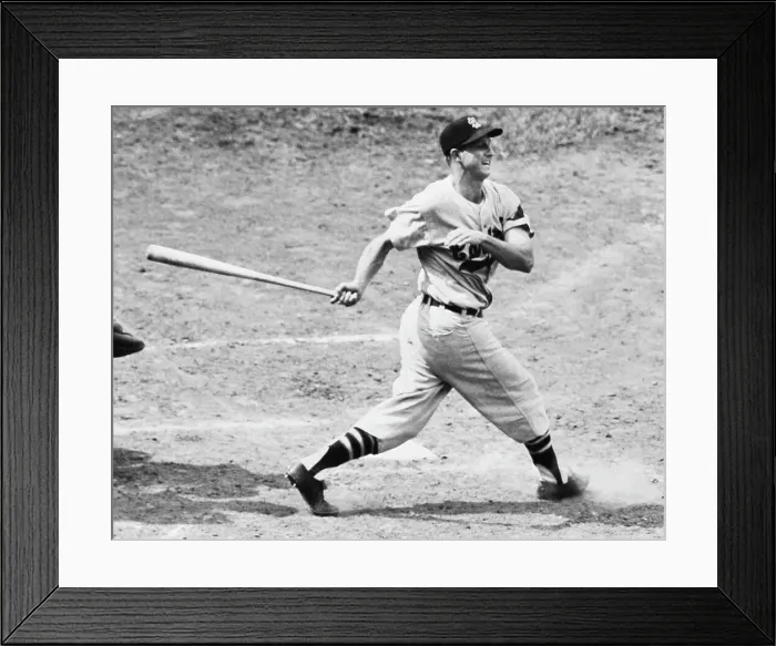 Framed Print : Baseball Player Stan Musial at Bat