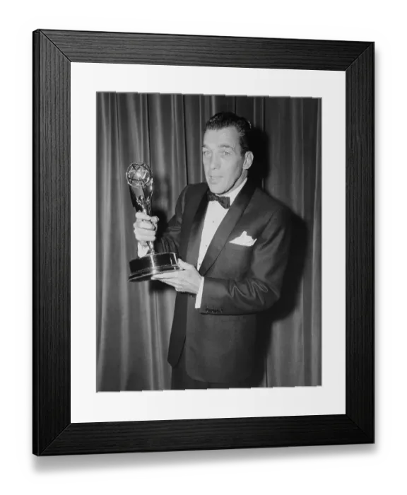 Framed Print : Ed Sullivan Holding an Emmy Award Framed Print : Ed Sullivan Holding an Emmy Award