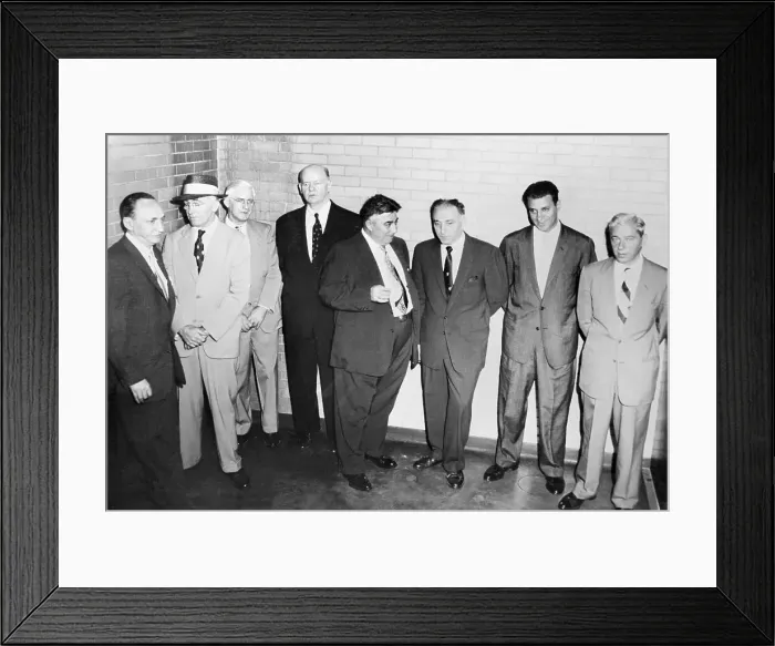 Framed Print : Group Portrait of Eight Defendants in Brinks Robbery Trial Framed Print : Group Portrait of Eight Defendants in Brinks Robbery Trial
