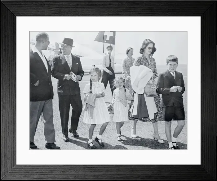 Framed Print : Chaplin Family on Vacation