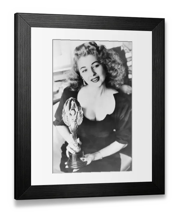 Framed Print : Tempest Storm Holding Her Mickey Award Framed Print : Tempest Storm Holding Her Mickey Award