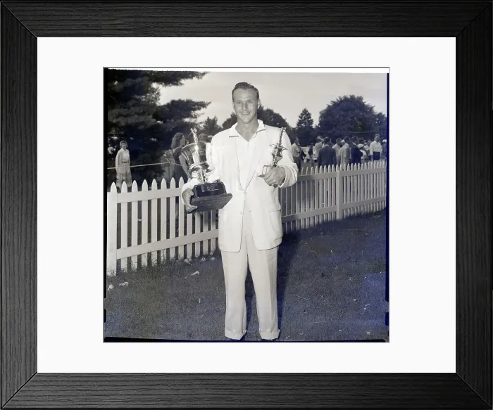 Framed Print : Arnold Palmer Holding Trophies Framed Print : Arnold Palmer Holding Trophies
