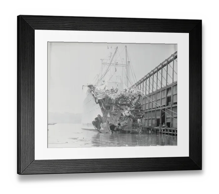 Framed Print : Remains of Damaged Ship Framed Print : Remains of Damaged Ship
