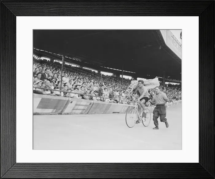 Framed Print : Roger Walkowiak's 1956 Tour de France Arrival Framed Print : Roger Walkowiak's 1956 Tour de France Arrival