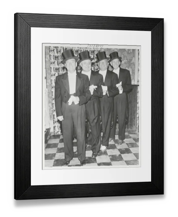 Framed Print : Men in Top Hats and Tails Framed Print : Men in Top Hats and Tails