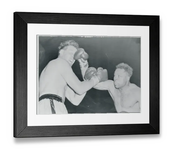Framed Print : Archie Moore Boxing with James Parker Framed Print : Archie Moore Boxing with James Parker