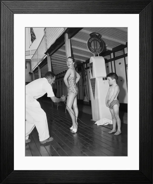 Framed Print : Woman Being Tanned with Infrared Machine Framed Print : Woman Being Tanned with Infrared Machine