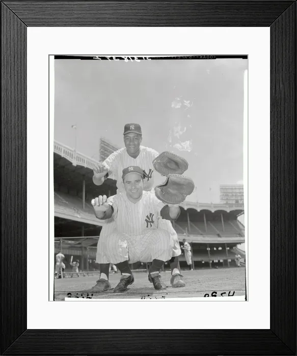 Framed Print : Portrait of Elston Howard and Yogi Berra
