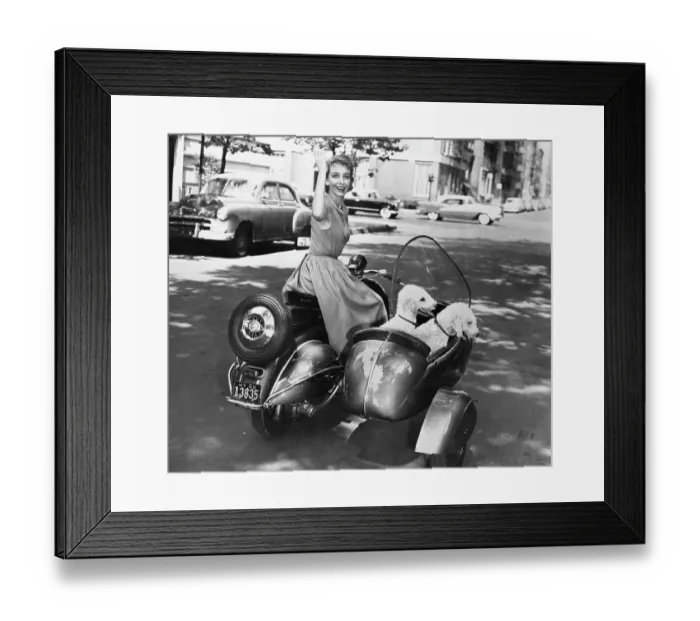 Framed Print : Constance Brigham On A Scooter Framed Print : Constance Brigham On A Scooter