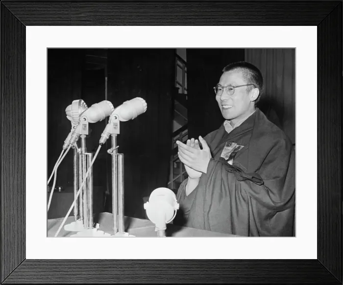 Framed Print : Dalai Lama Makes a Speech Framed Print : Dalai Lama Makes a Speech