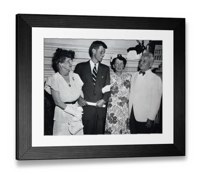 Framed Print : John F. Kennedy With Mother and Grandparents Framed Print : John F. Kennedy With Mother and Grandparents