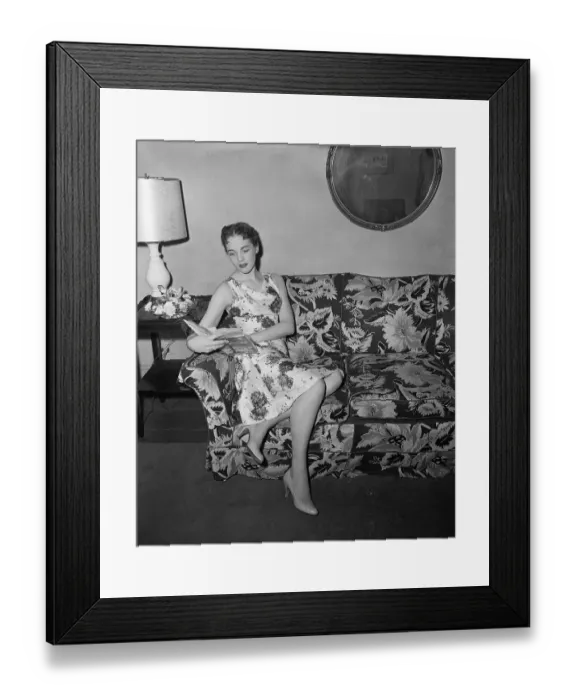 Framed Print : Julie Andrews Reading Framed Print : Julie Andrews Reading