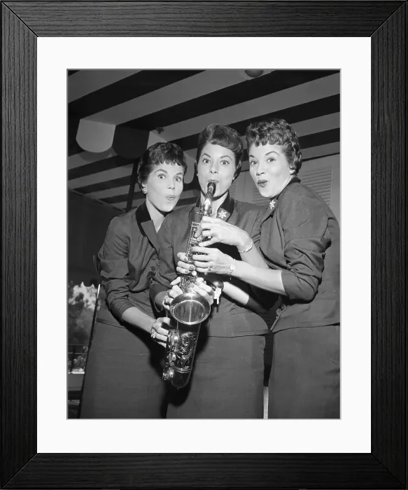 Framed Print : McGuire Sisters Playing Saxophone Framed Print : McGuire Sisters Playing Saxophone