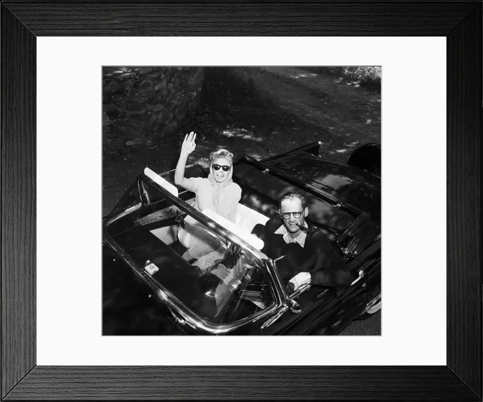 Framed Print : Monroe and Miller in Their Car Framed Print : Monroe and Miller in Their Car