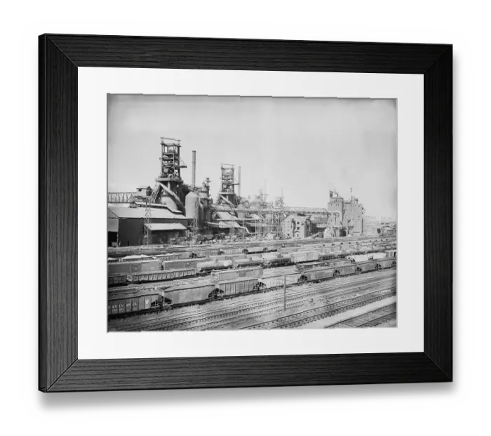 Framed Print : Steel Mill In Youngstown Ohio Framed Print : Steel Mill In Youngstown Ohio