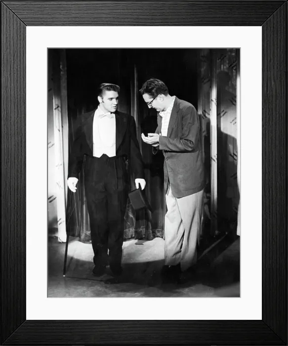 Framed Print : Elvis Presley in Tails with Steve Allen Framed Print : Elvis Presley in Tails with Steve Allen