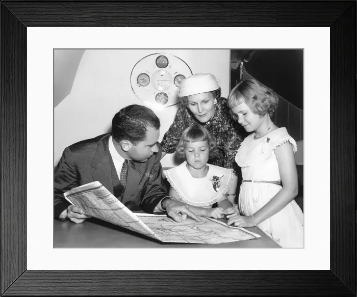 Framed Print : Vice President Nixon With His Family Framed Print : Vice President Nixon With His Family