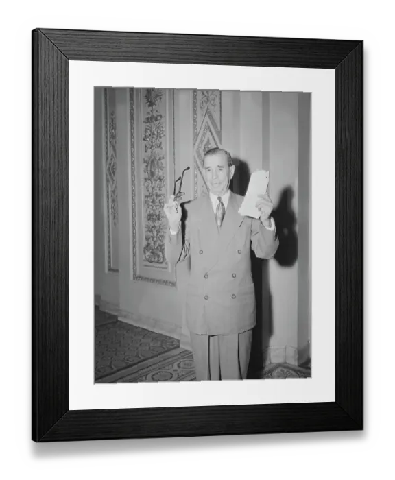Framed Print : Senator Dennis Chavez Smiling After Bill Passed Framed Print : Senator Dennis Chavez Smiling After Bill Passed