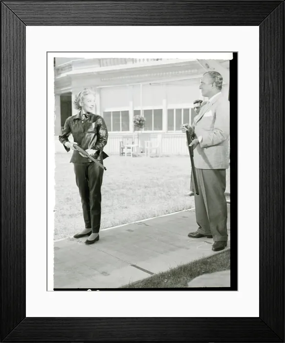Framed Print : Marlene Dietrich And Vittorio De Sica Framed Print : Marlene Dietrich And Vittorio De Sica