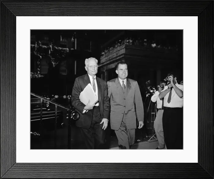 Framed Print : Richard Nixon and Sherman Adams at Hospital Framed Print : Richard Nixon and Sherman Adams at Hospital