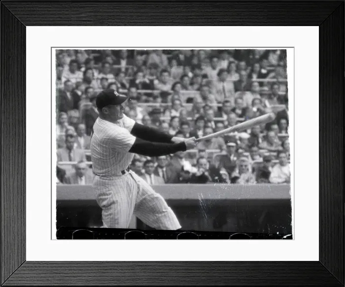 Framed Print : Mickey Mantle Batting At Yankee Stadium Framed Print : Mickey Mantle Batting At Yankee Stadium