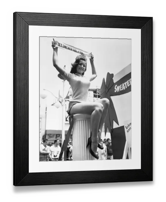 Framed Print : Miss Sweater Girl of 1956 Framed Print : Miss Sweater Girl of 1956