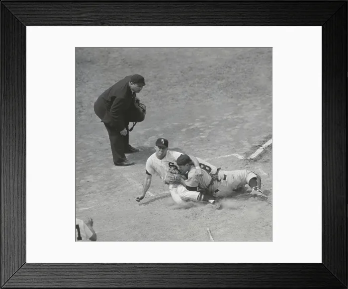 Framed Print : Yogi Berra Tagging Runner Out Framed Print : Yogi Berra Tagging Runner Out