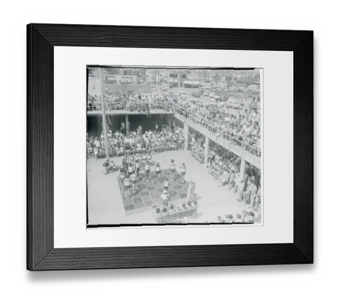 Framed Print : Human Checkers Game Framed Print : Human Checkers Game