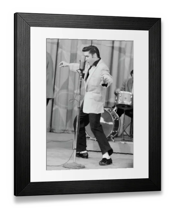 Framed Print : Elvis Presley Performing on The Milton Berle Show