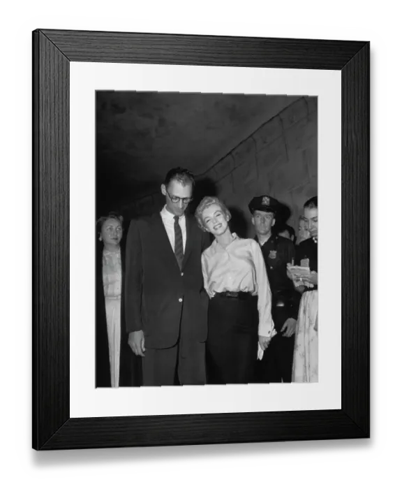 Framed Print : Marilyn Monroe and Arthur Miller Posing Together Framed Print : Marilyn Monroe and Arthur Miller Posing Together