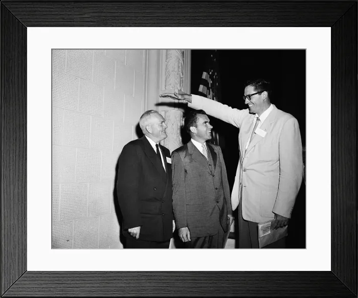 Framed Print : Rogers Hornsby, R.Nixon And George Mikan Framed Print : Rogers Hornsby, R.Nixon And George Mikan