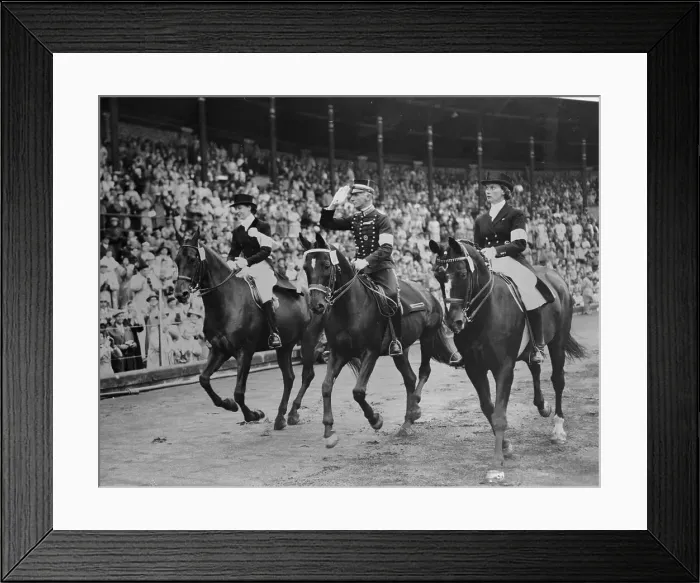 Framed Print : Horse Race Winners Parading in Stadium Framed Print : Horse Race Winners Parading in Stadium