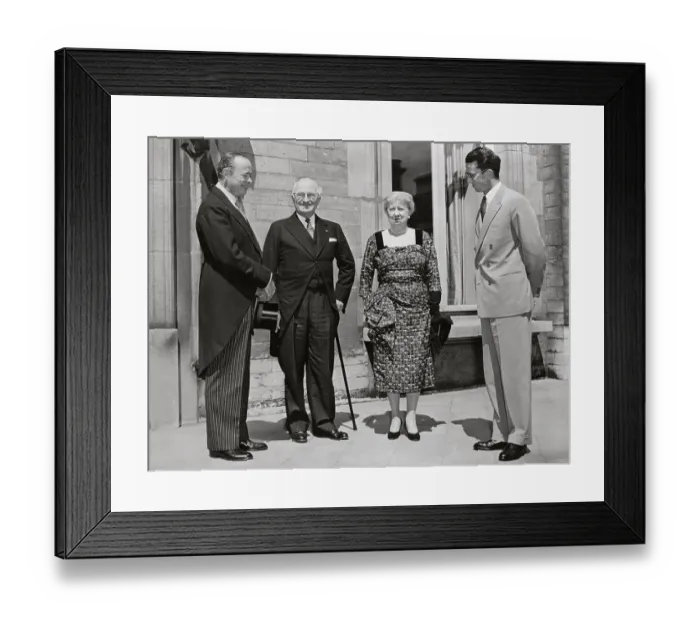 Framed Print : Harry and Bess Truman Meeting with King Baudouin Framed Print : Harry and Bess Truman Meeting with King Baudouin